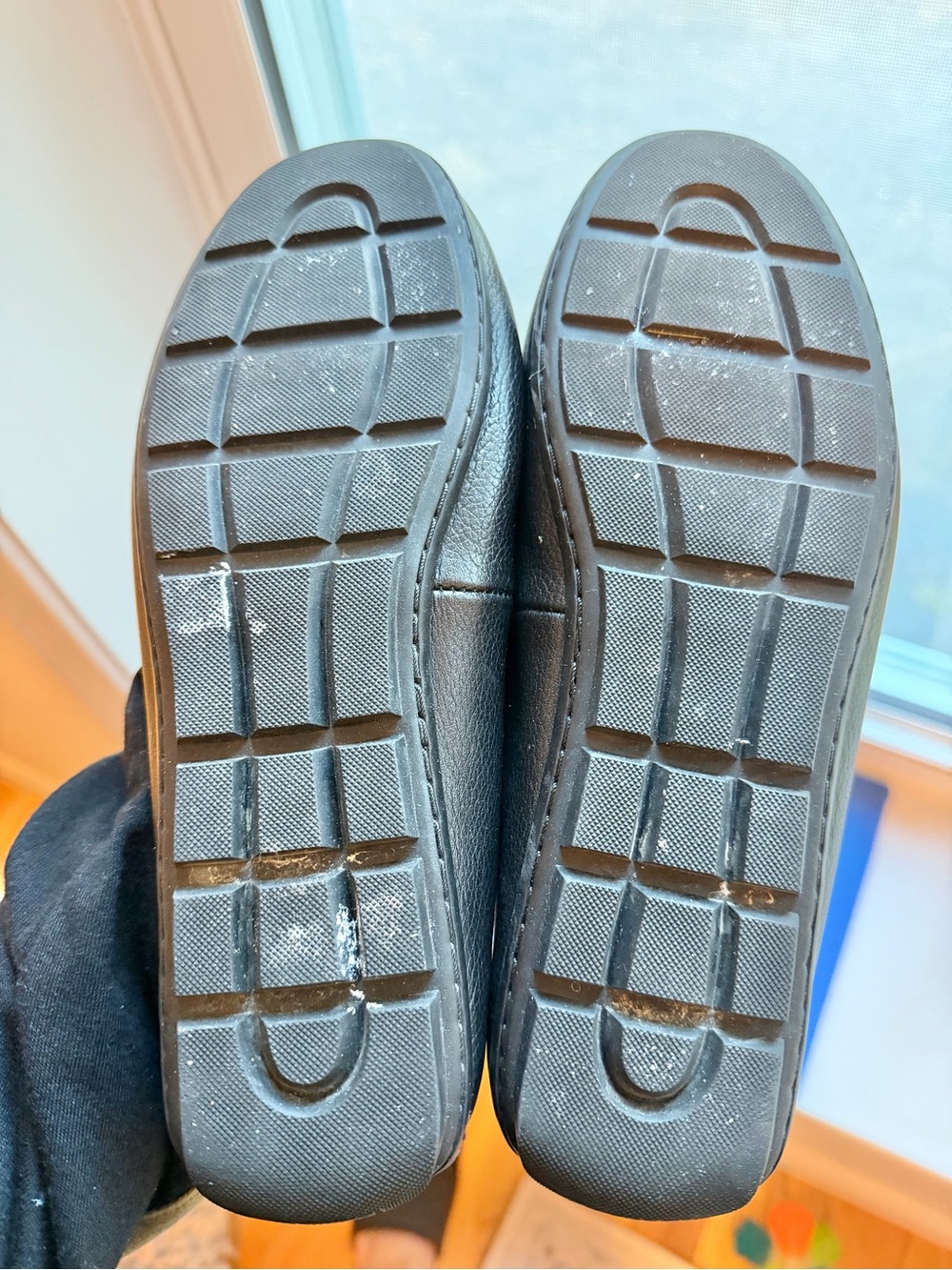 Coach Mary Lock Up Pebble Leather Loafers Womens 7.5 Black Slip On Flats - Picture 3 of 9
